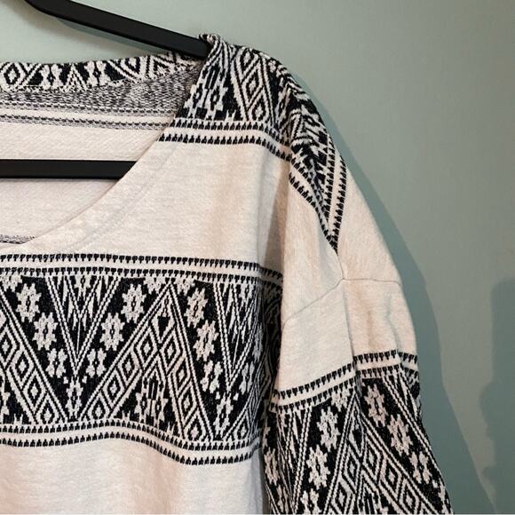 J Crew Cotton Boatneck Aztec Woven Top - Picture 3 of 6